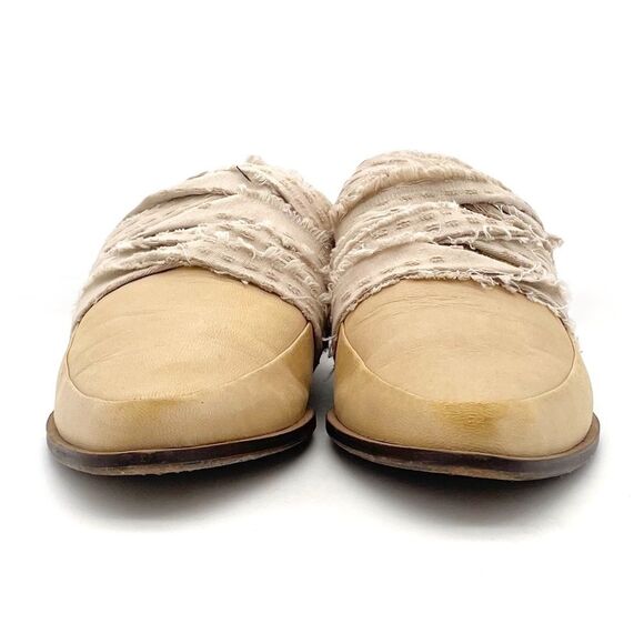 Kelsi Dagger Brooklyn Alder Mules Size 9 Tan Leather Pointed Toe Boho Slip On - Picture 8 of 15